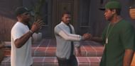 Stretch, hanging out with Franklin and Lamar (Image via Rockstar Games)